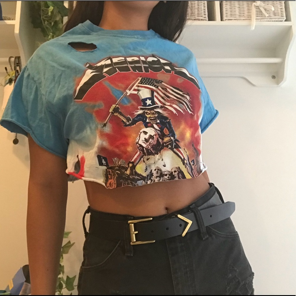 super cute grunge tie dye crop top